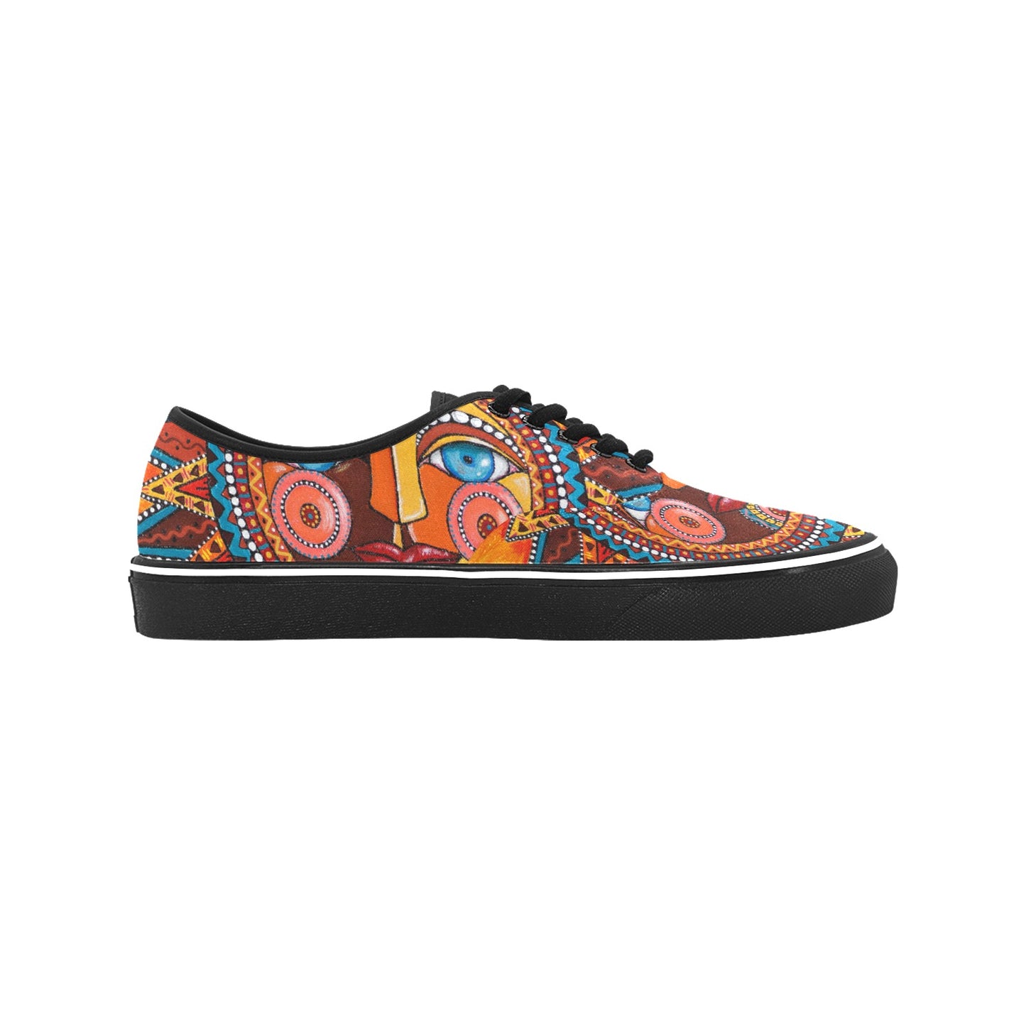 Golden Glow Vibes – Women’s Whimsical Sun Canvas Low Tops