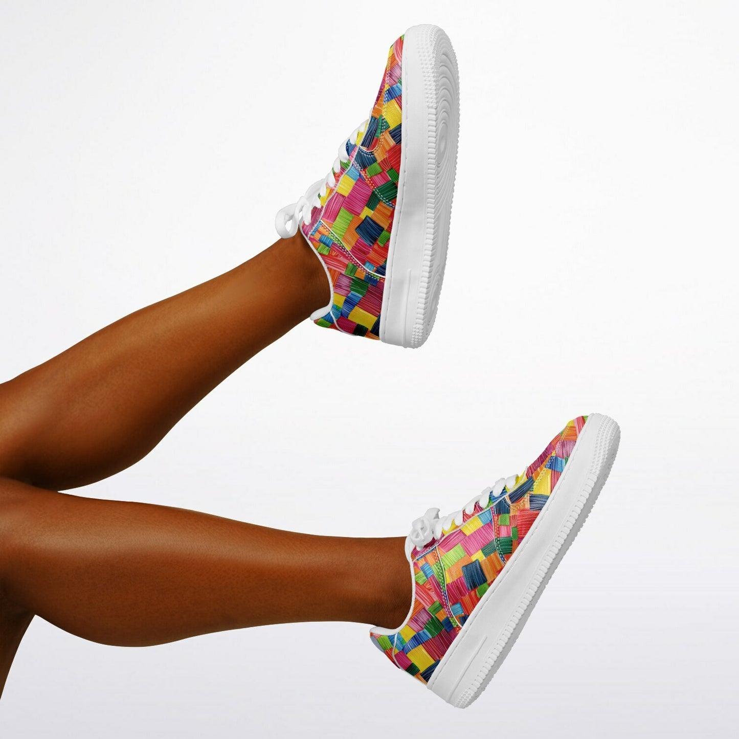 Low Top Shoes, Multi-Colored Sneakers, Custom Fashion Low Tops, Unique Artistic Streetwear