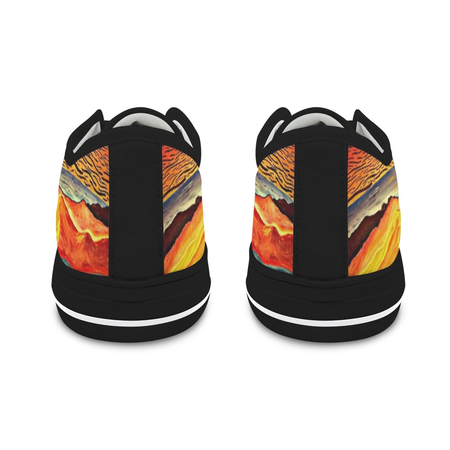 Tequila Sunrise Women's Shoes - ☀️ Whimsical Sunset Women’s Canvas Low Tops