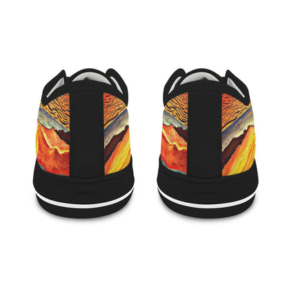 Tequila Sunrise Women's Shoes - ☀️ Whimsical Sunset Women’s Canvas Low Tops