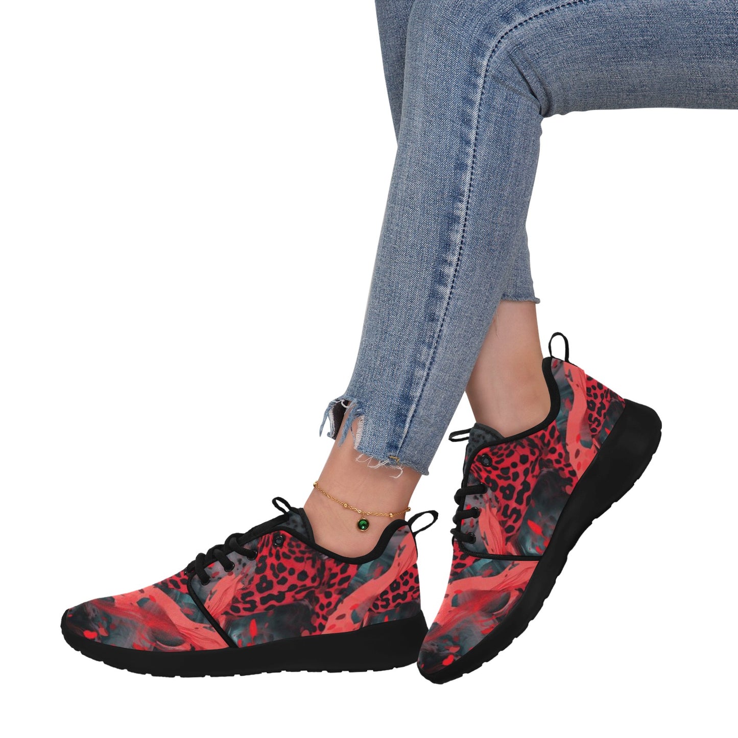 Red Leopard Women's Sneakers