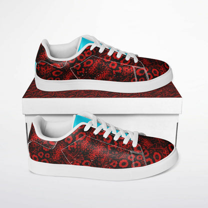 VENOM DROP – Red/Black Animal Print w/ Cyan Accent