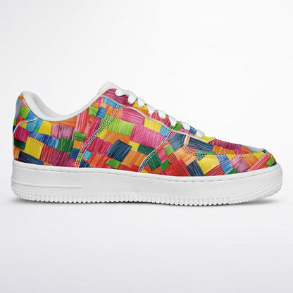 Low Top Shoes, Multi-Colored Sneakers, Custom Fashion Low Tops, Unique Artistic Streetwear
