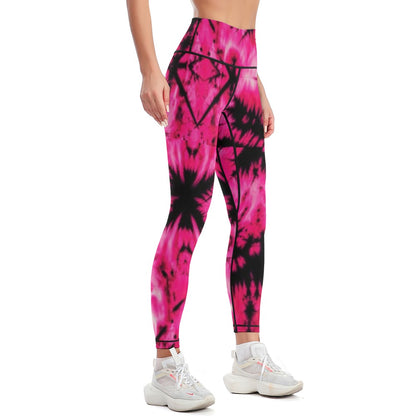 Pink & Black Sports Yoga Pants