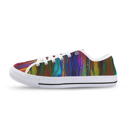 Multi-Color Low Top Women’s Sneakers – Bold Street Style Statement Shoes