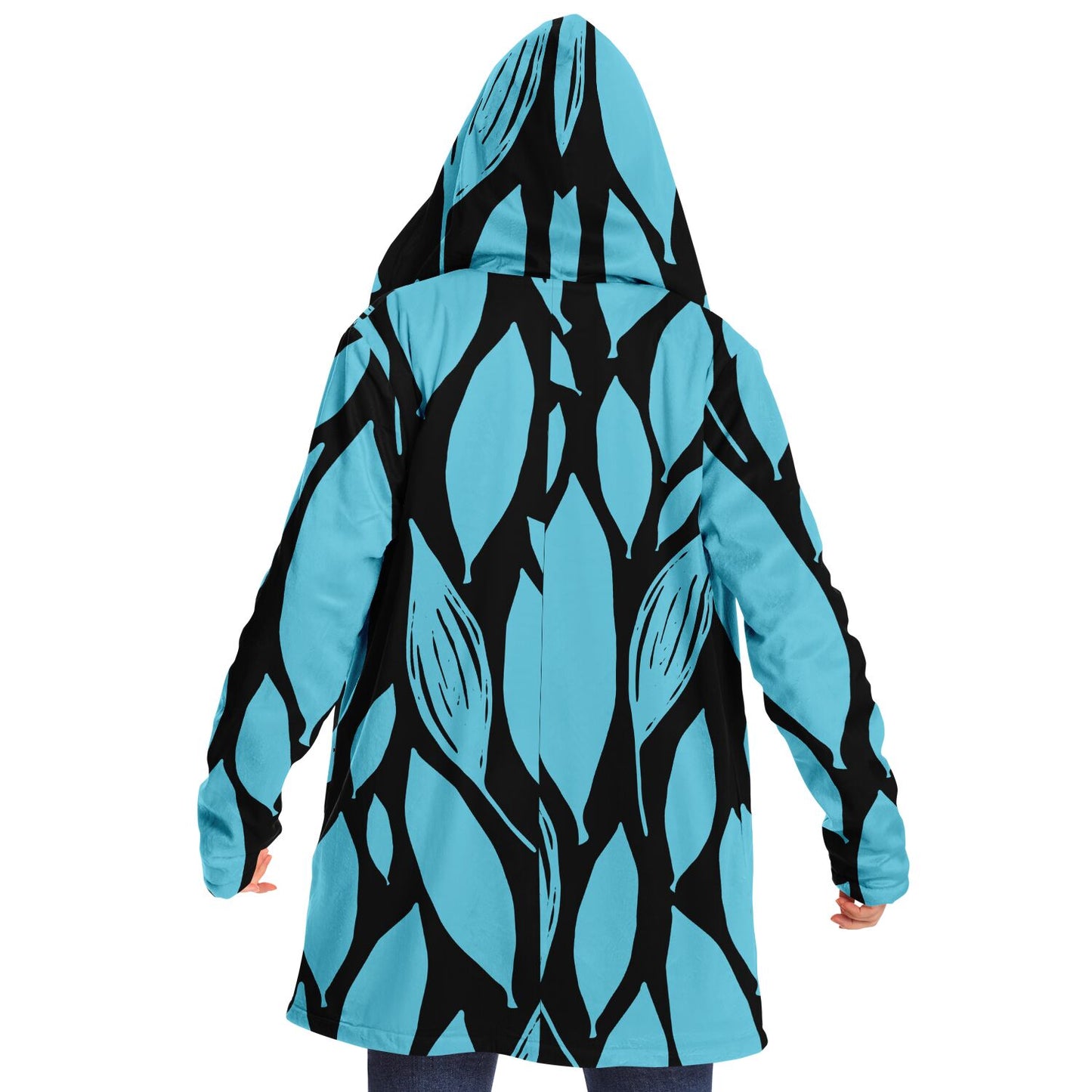 Black & Teal Boho Swirl Cloak 🌿 Because Subtlety Is Overrated