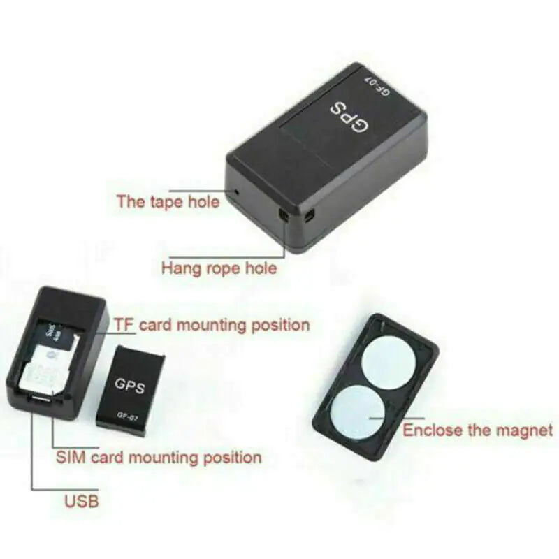 GF07 Mini GPS Tracker – Real-Time Vehicle & Bag Locator | Magnetic, GSM/GPRS, USA