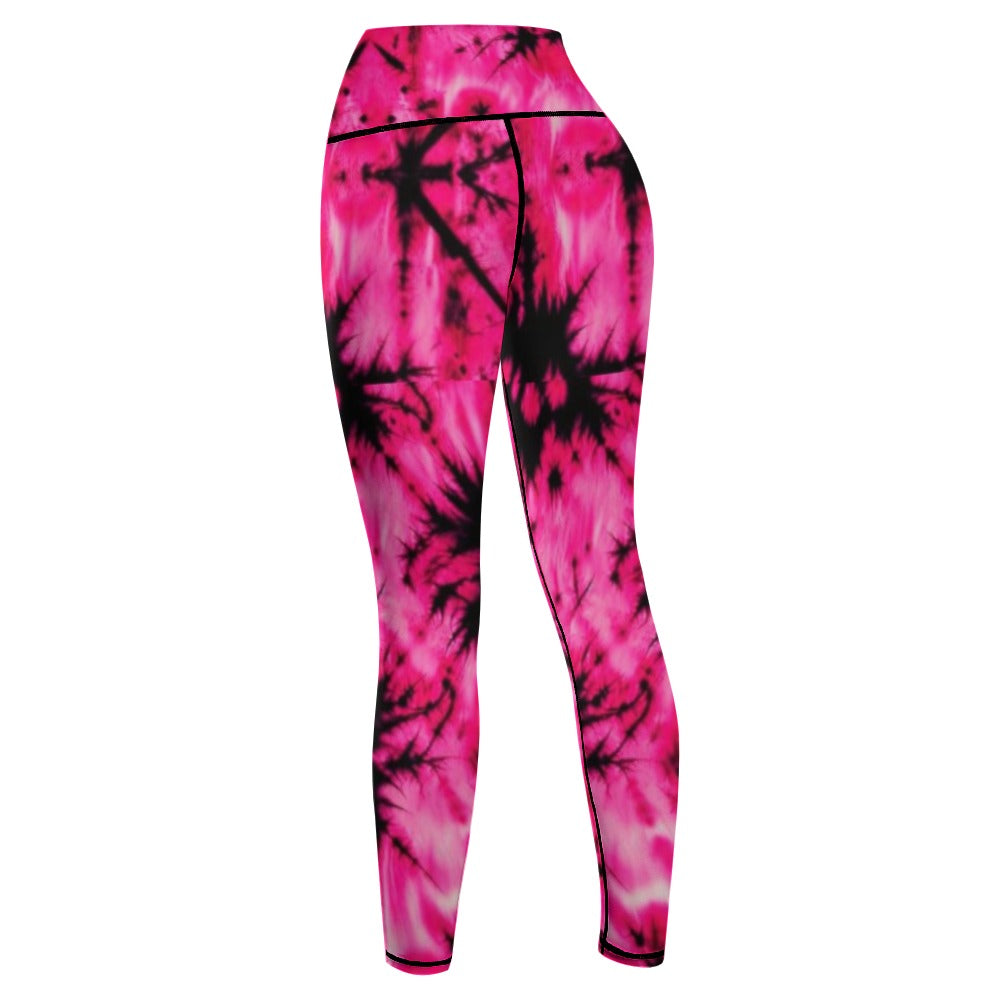 Pink & Black Sports Yoga Pants