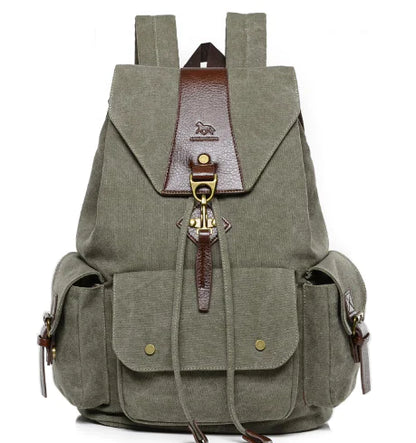 Retro Male Outdoor Canvas Travel Backpack