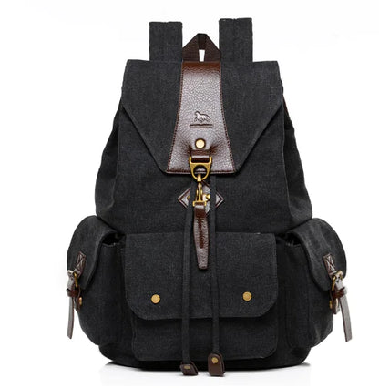 Retro Male Outdoor Canvas Travel Backpack