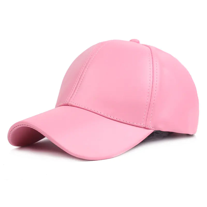 Leather Duckbill Cap and Travel Baseball Hat