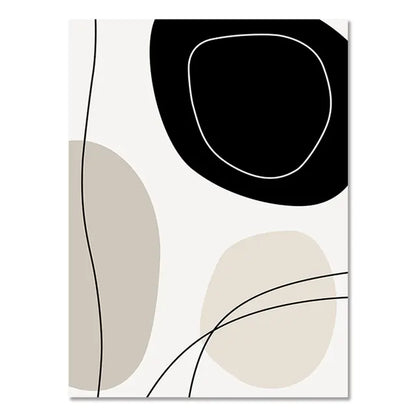 Abstract Boho Canvas Wall Art for Living Room Decor