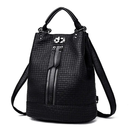 Fashionable Leather Anti-theft Casual Backpack