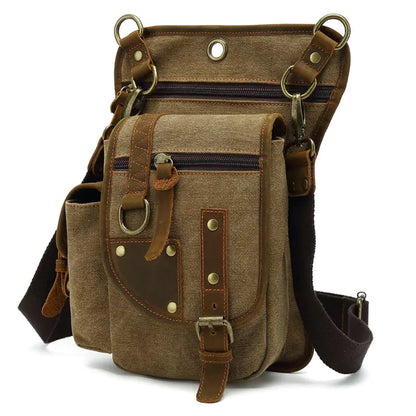 Men's Canvas Fanny Pack - Casual Crossbody Bag