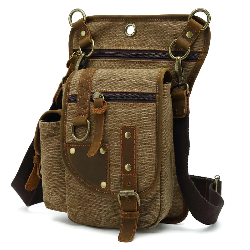 Men's Canvas Fanny Pack - Casual Crossbody Bag