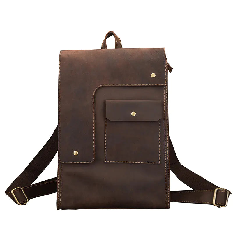 Men's Casual Leather British Style Backpack