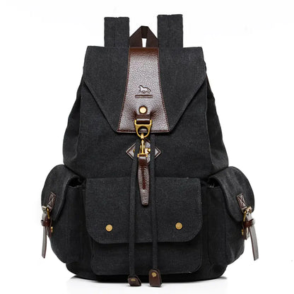 Retro Male Outdoor Canvas Travel Backpack