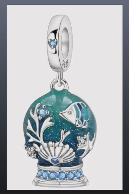 Under the Sea Charm | 925 Sterling Silver Ocean Pendant | Beach Bracelet & Necklace Gift