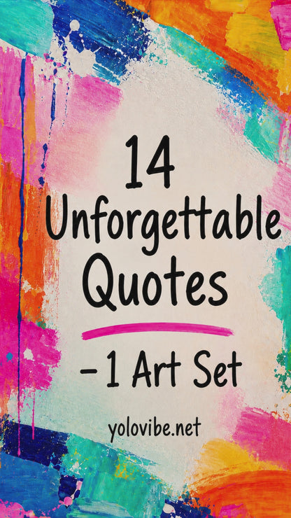 Motivational Quote Wall Art Bundle, Colorful Abstract Prints, Modern Dorm & Office Decor, Inspirational Poster Set