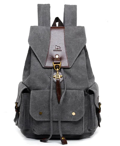 Retro Male Outdoor Canvas Travel Backpack