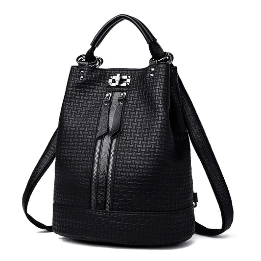 Fashionable Leather Anti-theft Casual Backpack