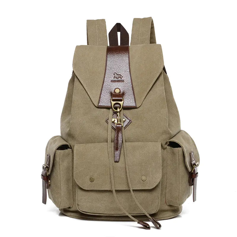 Retro Male Outdoor Canvas Travel Backpack