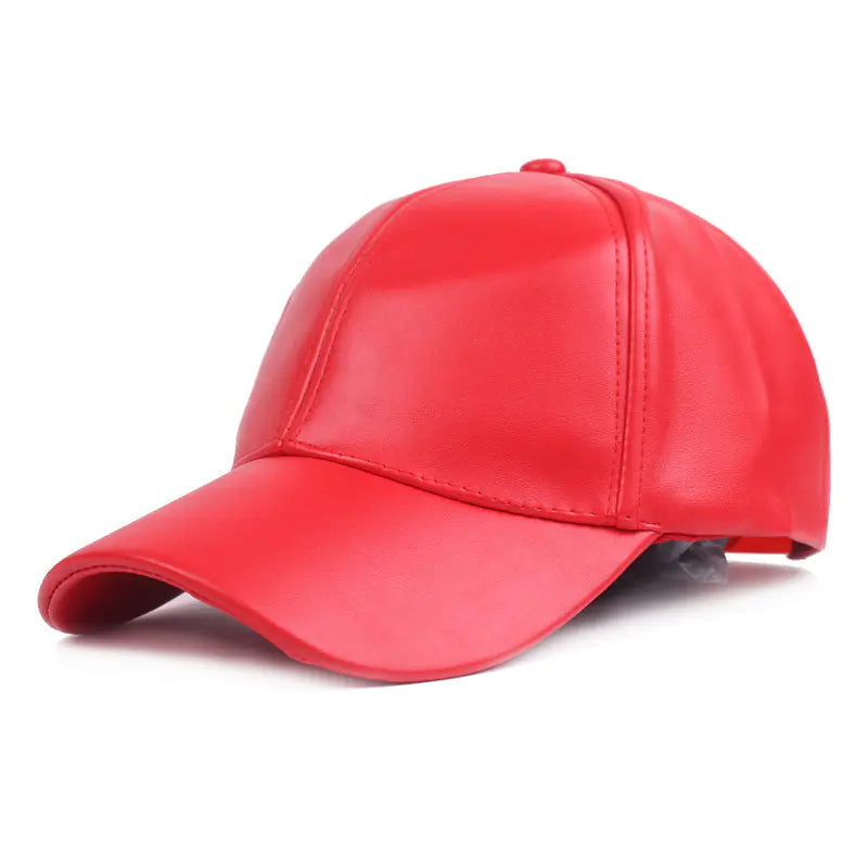 Leather Duckbill Cap and Travel Baseball Hat