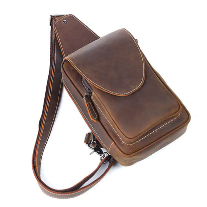 Men's Genuine Leather Crossbody Bag
