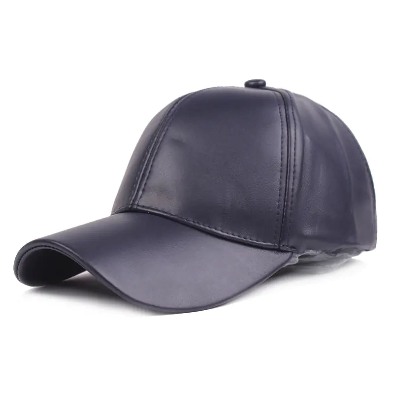Leather Duckbill Cap and Travel Baseball Hat