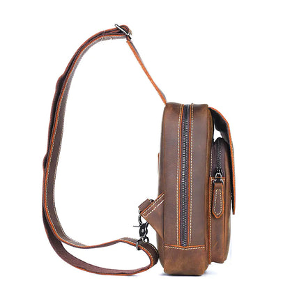 Men's Genuine Leather Crossbody Bag