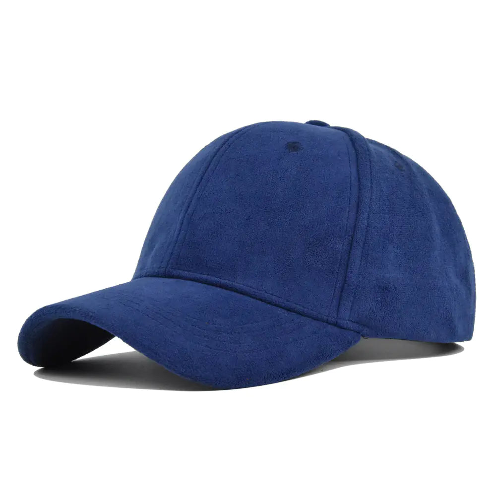 Solid Color Suede Soft Top Baseball Cap for Outdoors Lambswool Baseball Hat
